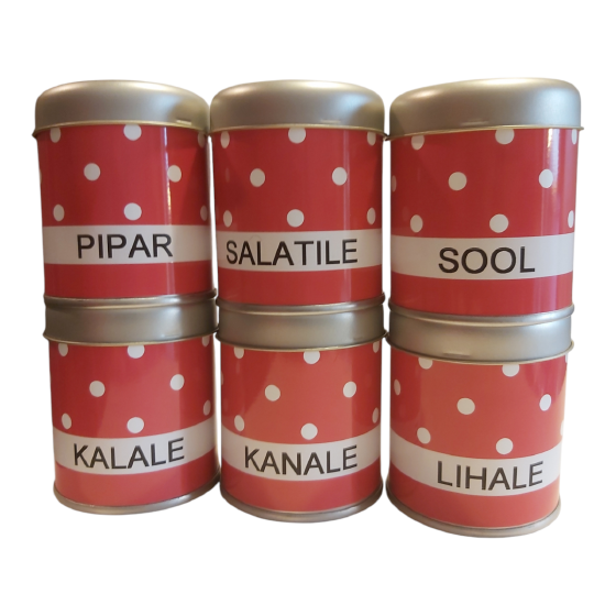 täpp1 Nostalgia maitseainesegu komplekt - LIHALE, KANALE, KALALE, SALATILE, SOOL, PIPAR - Image 1