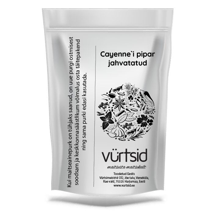 Cayenne`i pipar jahvatatud Cayenne`i pipar jahvatatud 50g - Pilt 1